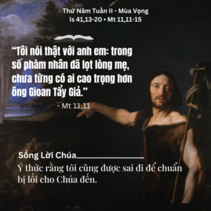 Thứ Năm Tuần II - Mùa Vọng