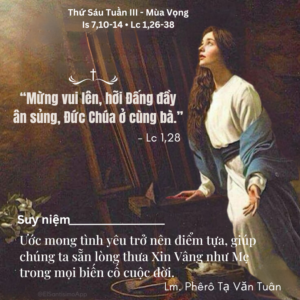 Thứ Sáu Tuần III - Mùa Vọng