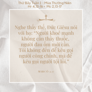 Thứ Bảy Tuần I - Mùa Thường Niên