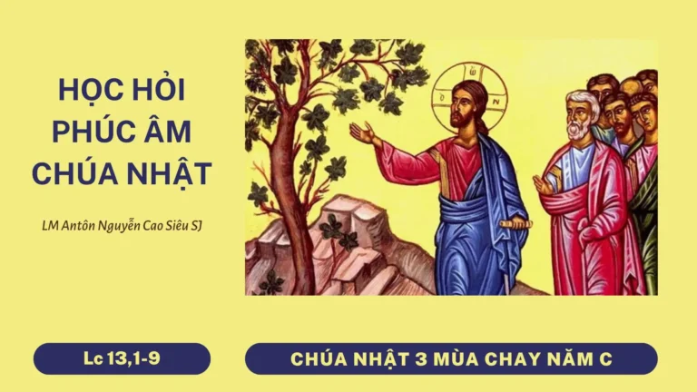 HỌC HỎI PHÚC ÂM CHÚA NHẬT III MÙA CHAY NĂM C