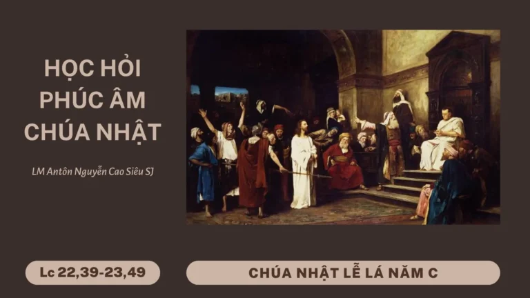 HỌC HỎI PHÚC ÂM CHÚA NHẬT LỄ LÁ NĂM C