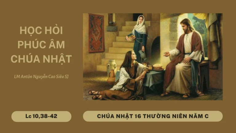Học hỏi Phúc âm Chúa nhật 16 Thường niên (Lc 10,38-42)