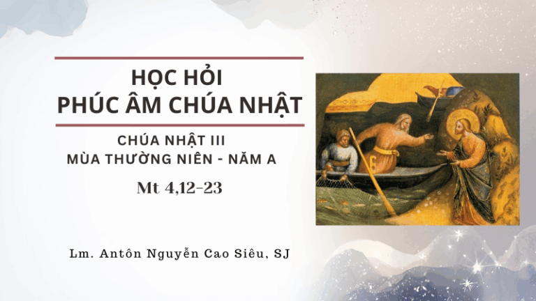 HỌC HỎI PHÚC ÂM CHÚA NHẬT III TN A