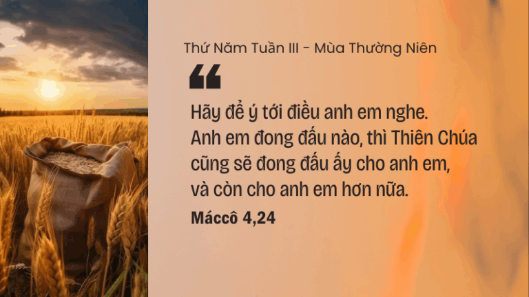 Thứ Năm Tuần III - Mùa Thường Niên
