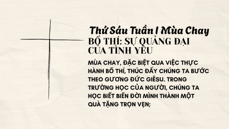 SNMC-Thứ Sáu Tuần I Mùa Chay