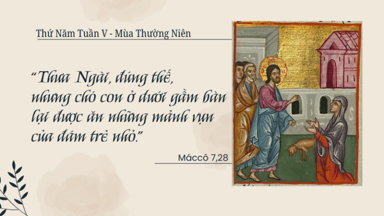 Thứ Năm Tuần V - Mùa Thường Niên