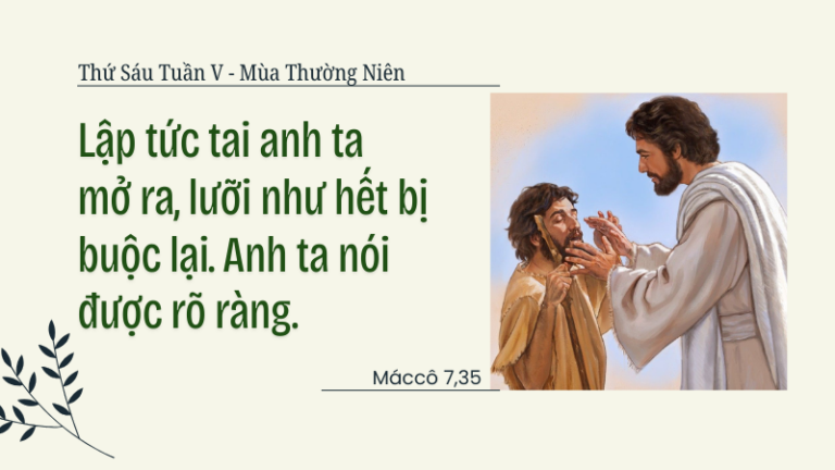 Thứ Sáu Tuần V - Mùa Thường Niên