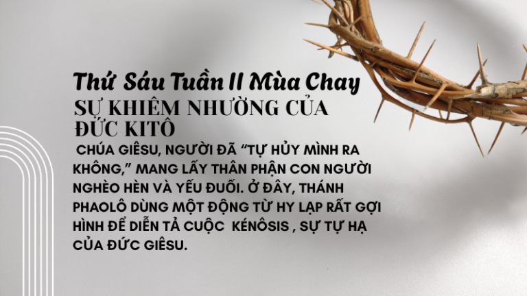 SNMC-Thứ Sáu Tuần II Mùa Chay