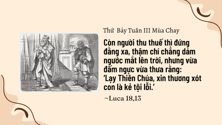 Thứ Bảy Tuần III Mùa Chay
