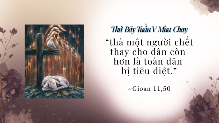 Thứ Bảy Tuần V Mùa Chay