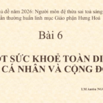 Bài 6. Một sức khoẻ toàn diện cho cá nhân và cộng đồng